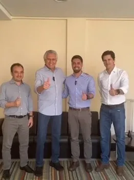 Governador de Goiás, Ronaldo Caiado declara apoio à pré-candidatura de Marcus Vinícius a prefeito de Valparaíso